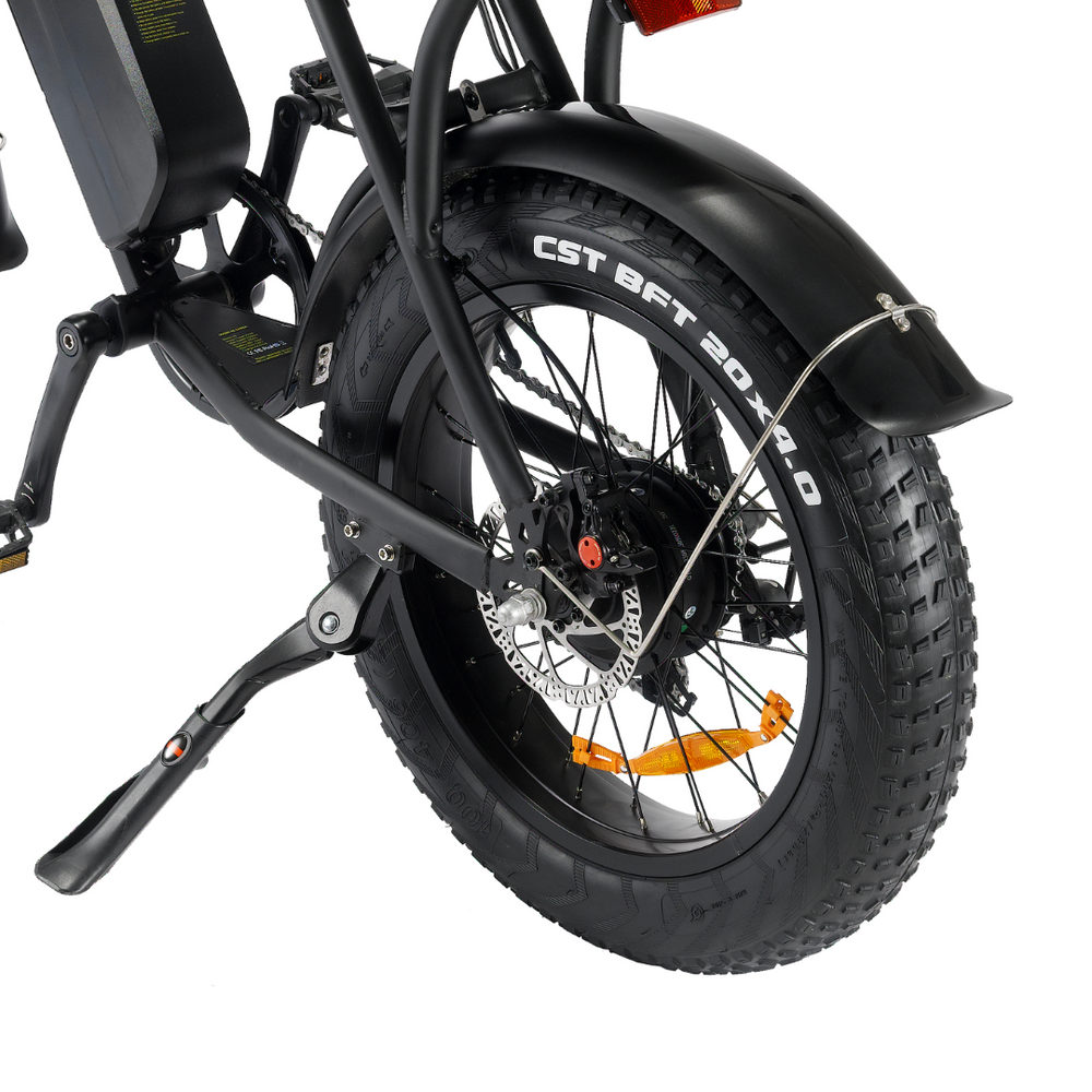 E-Fatbike -OUXI V8 elektrische offroad E-Fatbike met 20inch banden 48V15ah-Zwart/bruin