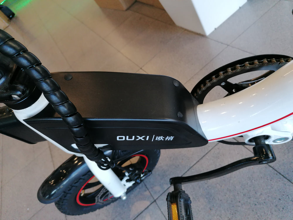 I-CIGO - E-Bike - Elektrische Fiets - vouwfiets-OUXI V1 12inch - Lithuim-ion accu 7.8ah- 250W motor (Wit)