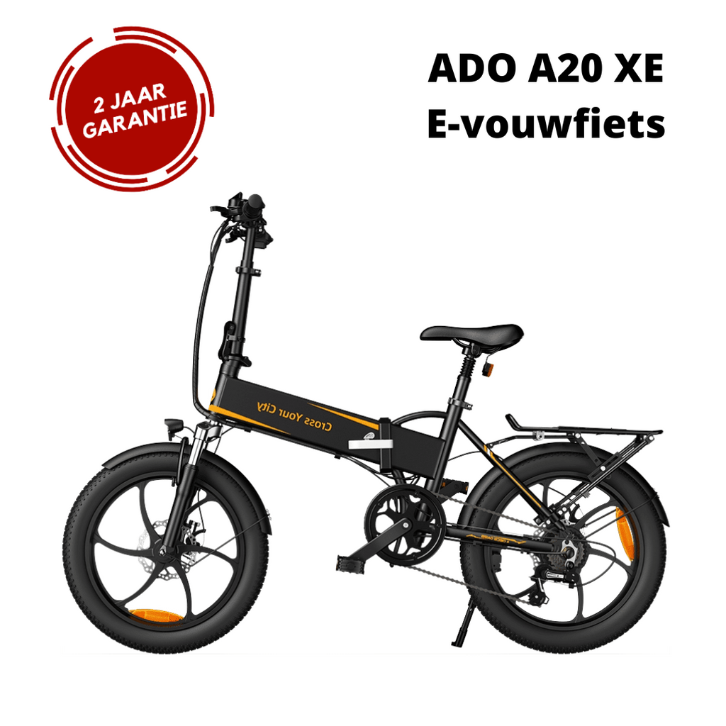 ADO elektrische vouwfiets A20 XE met 20inch 36V 10.4ah-Zwart