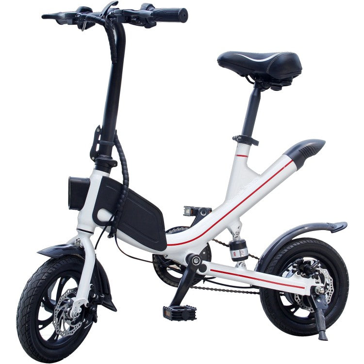 I-CIGO - E-Bike - Elektrische Fiets - vouwfiets-OUXI V1 12inch - Lithuim-ion accu 7.8ah- 250W motor (Wit)