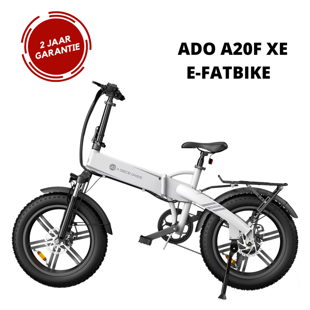 E-Fatbike - ADO A20F XE elektrische offroad vouwfiets met 20inch banden-36V10.4ah-Wit