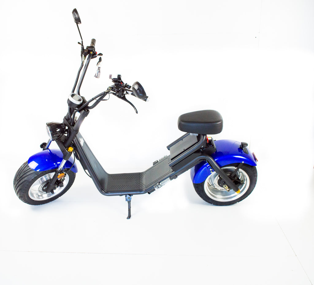 I-CIGO E-scooter 2.0 Blauw, Citycoco stadsscooter met Blauw kenteken