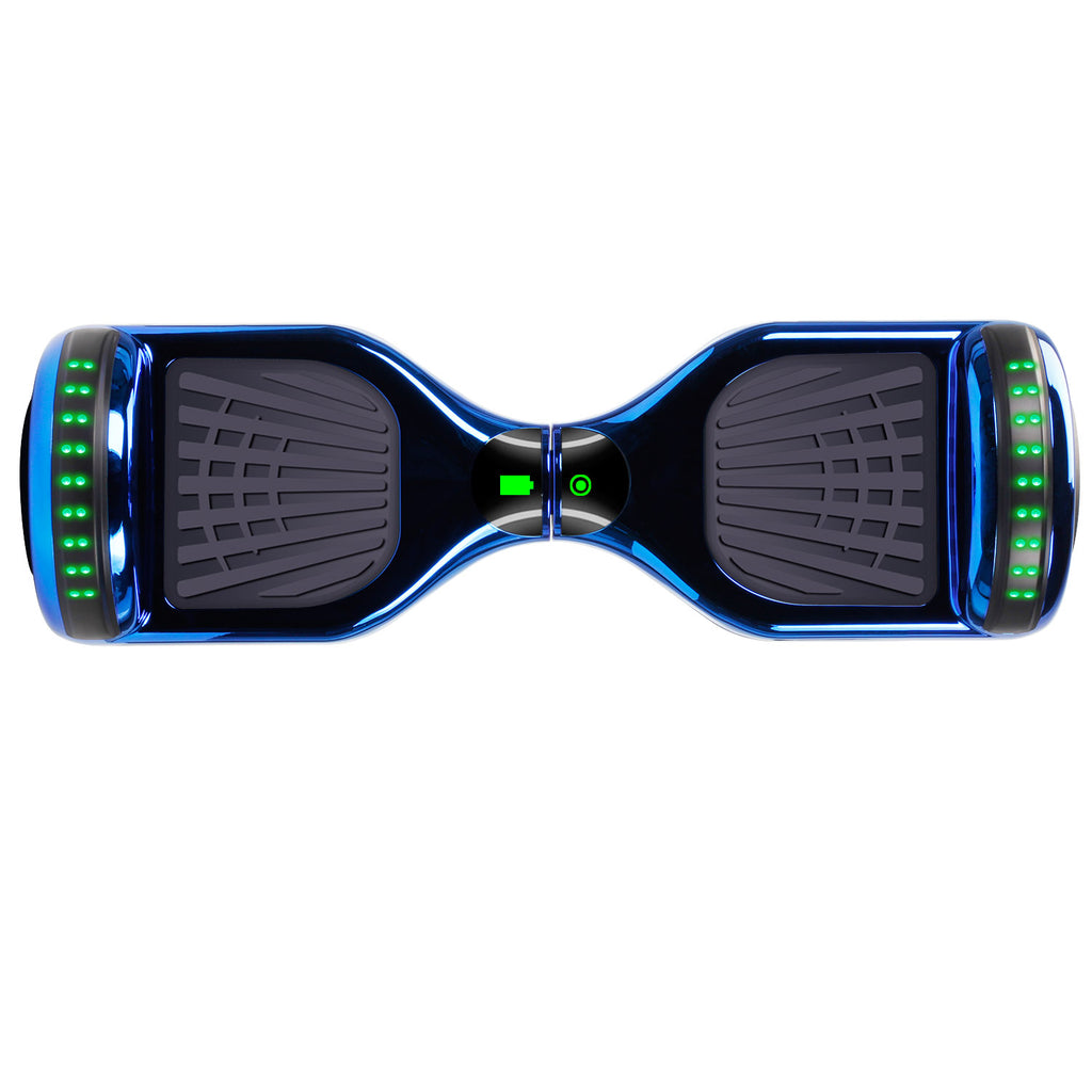 I-CIGO – Flying ant - hoverboard 6.5inch - Bluetooth speaker - Led verlichtingen - Flits wielen - Blauw chroom