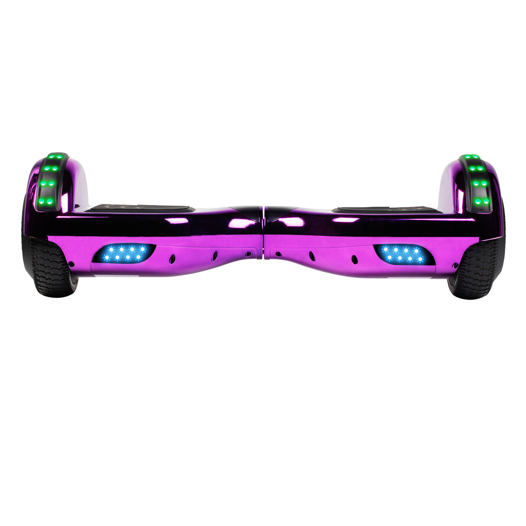 I-CIGO – Flying ant - hoverboard 6.5inch - Bluetooth speaker - Led verlichtingen - Flits wielen -Paars chroom