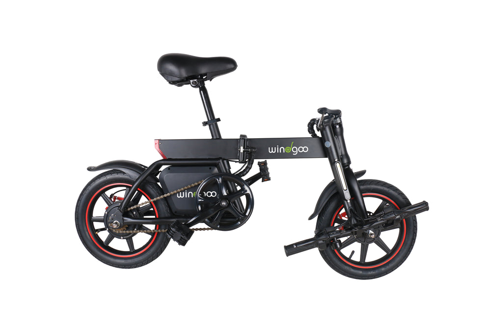 I-CIGO - Wind goo- E-Bike - Elektrische Fiets - vouwfiets- trapondersteuning fiets - 14inch - ( B20 Zwart )