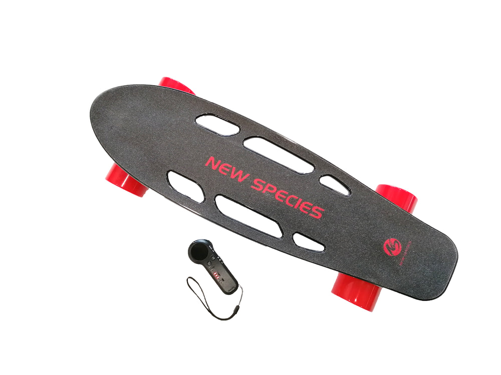 I-CIGO – New species - Elektrisch Skateboard - 4-wiel Skateboard, met afstandsbediening,.(Zwart/rood)