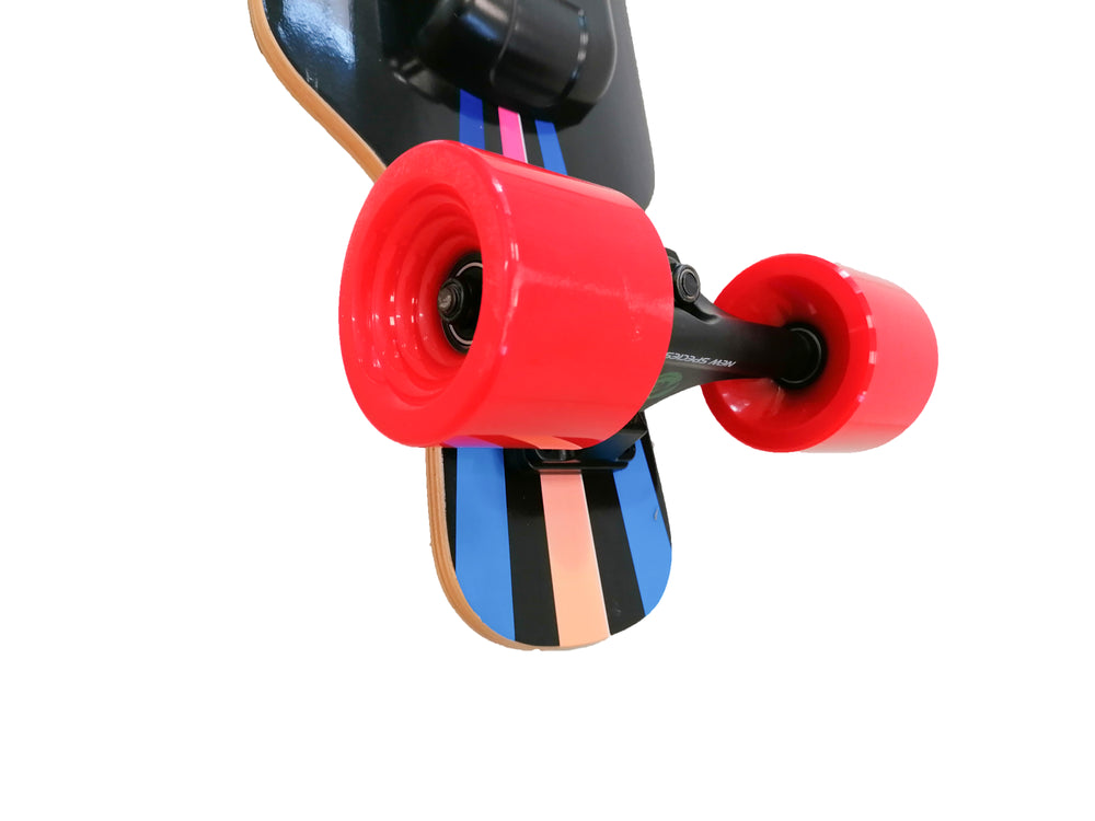 I-CIGO – New species - Elektrisch Skateboard - elektrisch Longboard, 4-wiel Skateboard, met afstandsbediening,.(Zwart/rood)