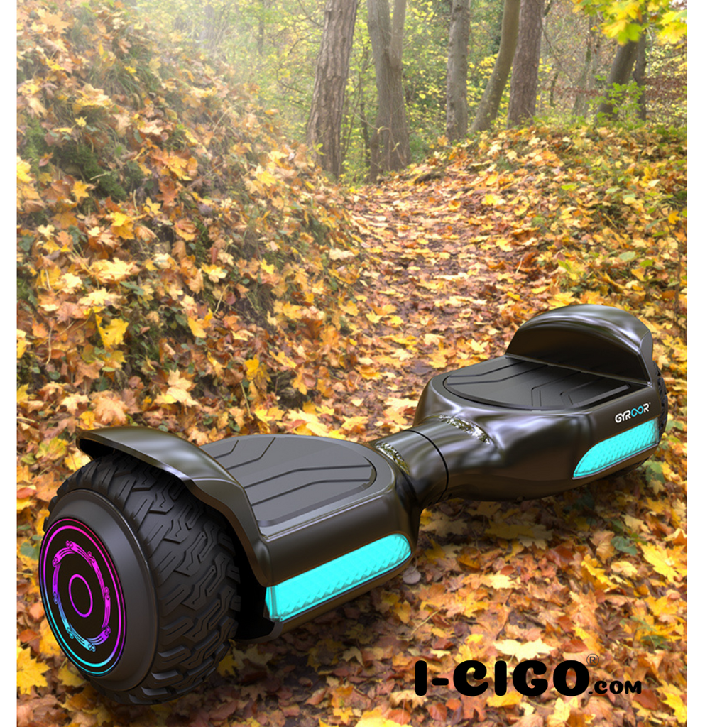 I-CIGO – Originele Gyroor G11- Flits wielen - Off-road hoverboard 6.5inch- UL 2272 hoogste niveau veiligheidskeuringscertificaat – uniek App funcite - Bluetooth speakers- zwart