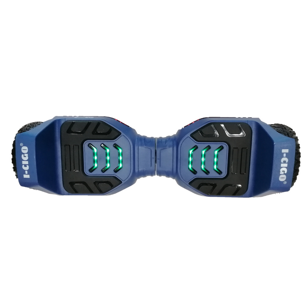 I-CIGO – Originele Gyroor G5- Tunnelverlichting - Off-road hoverboard 6.5inch- UL 2272 hoogste niveau veiligheidskeuringscertificaat – uniek App funcite - Bluetooth speakers.-Blauw