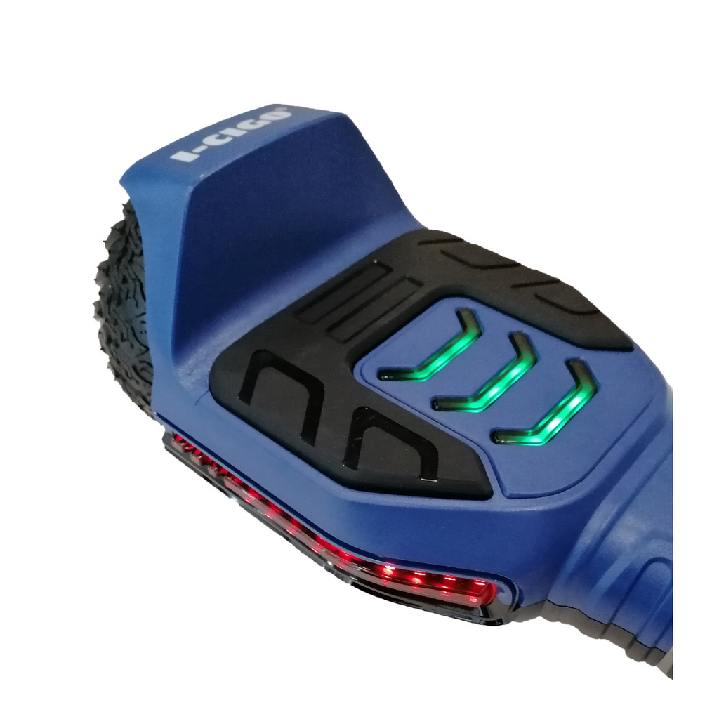 I-CIGO – Originele Gyroor G5- Tunnelverlichting - Off-road hoverboard 6.5inch- UL 2272 hoogste niveau veiligheidskeuringscertificaat – uniek App funcite - Bluetooth speakers.-Blauw