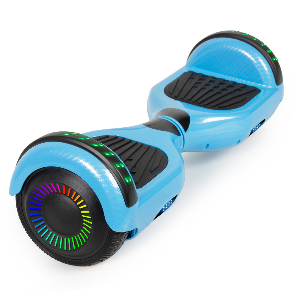 I-CIGO – Flying ant - hoverboard 6.5inch - Bluetooth speaker - Led verlichtingen - Flits wielen -Carbon Blauw