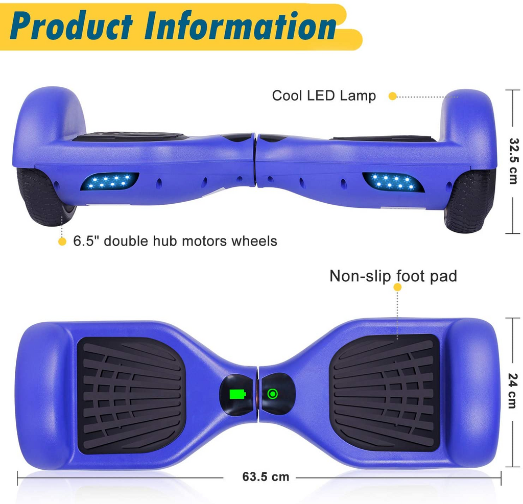 I-CIGO - Hoverboard- 6.5inch -Flits wielen -Blauw